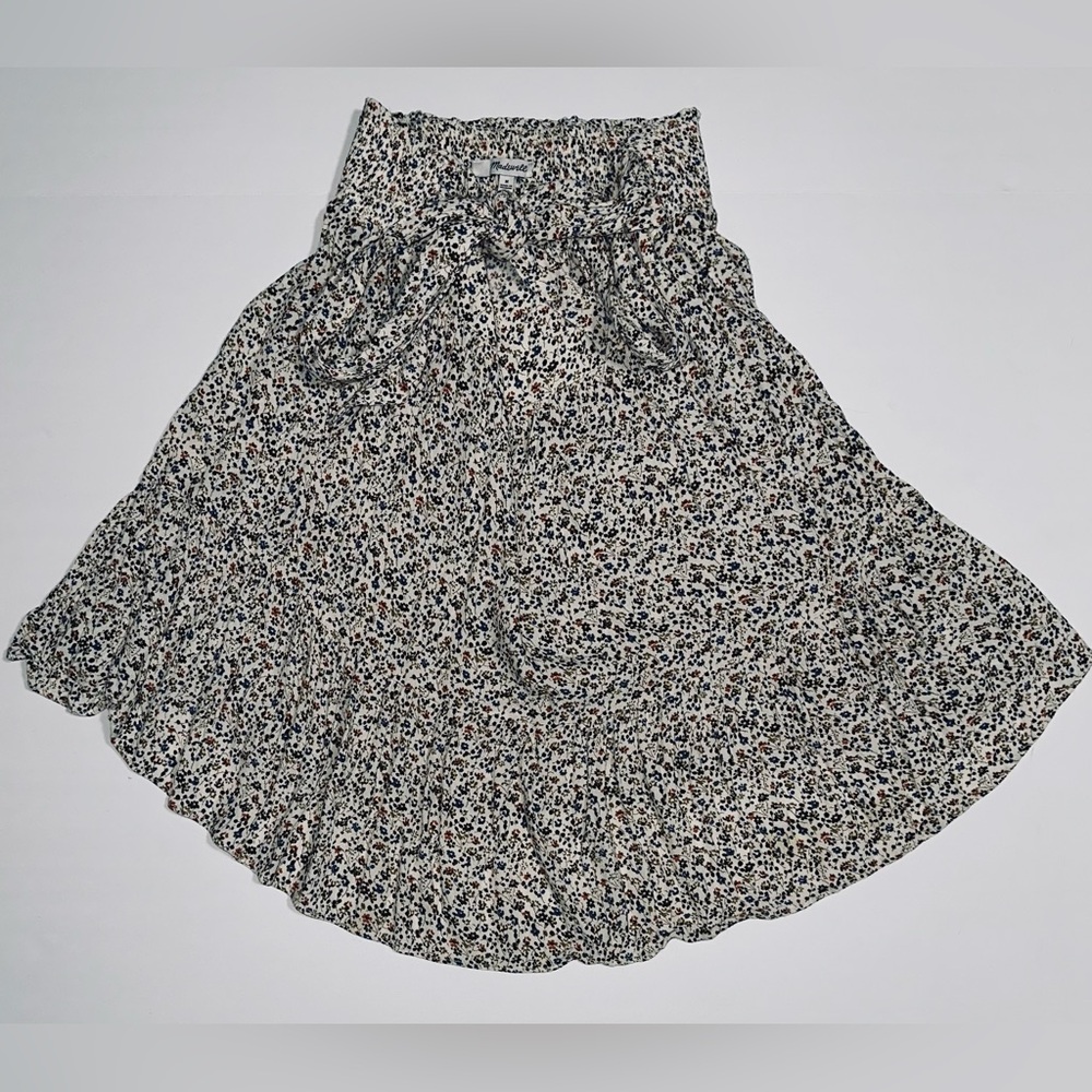 Madewell Tie Waist Mini Skirt (Fieldwalk Floral)
